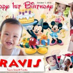 Travis' Mickey Mouse Theme Birthday Tarpaulin