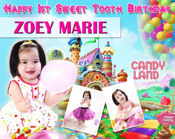 Zoey Marie's Candyland Theme Tarp