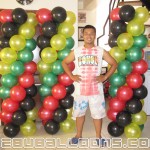 Rasta Colors Balloon Columns