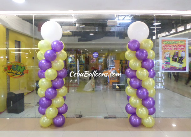 6ft Balloon Pillars for World of Fun (Gaisano-Mandaue Branch)