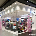 Baby Pink & White Balloon Pillars at Kipling Philippines SM Cebu