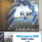 Balloon Arch with Topiary for Ribbon Cutting at QBE Cebu