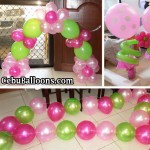 Balloon Decorations (Pink, Hot Pink, Light Green) for Cebu Pacific Catering Services Inc