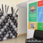 Balloon Pillars (Black, White, Silver) at Provincial Information Office-Capitol
