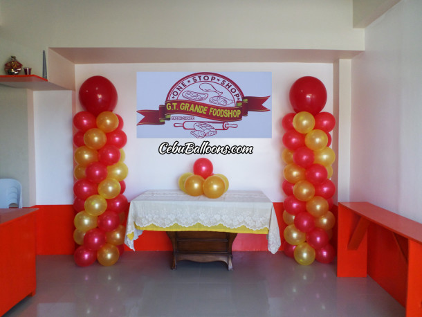 Balloon Pillars for G.T. Grande Foodshop