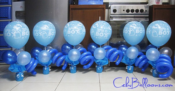 Balloon Centerpieces for Christening