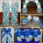 Blue, Light Blue & White Balloons