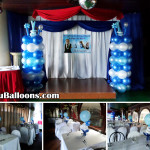 Boy Christening theme Balloon Pillars & Centerpieces at Royal Concourse (Ranjay Manugas)