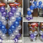 Cars (Blue, Purple & White Ballooons)