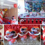 Cars-theme Dessert Buffet with Balloon Decors & Standee at DecaHomes Dumlog Talisay