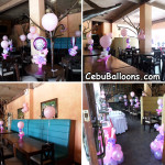 Christening Balloon Decors for a Baby Girl at Mio Restaurant