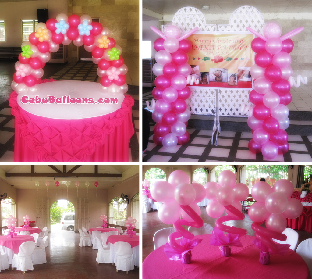 Baby Girl Christening Centerpieces | Cebu Balloons and Party Supplies