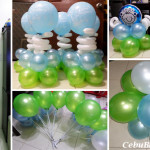 Christening (Light Blue, Light Green) Balloons for pick-up