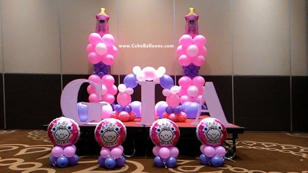 Christening Styro and Balloon Decors for Gia's Christening Party