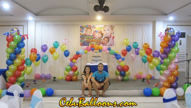 Colorful Balloon Decoration at Orchard Hotel