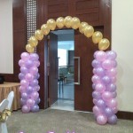Columns with Flying Balloons Arch