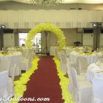 Entrance Arch (Yellow & White) for Wedding at Montebello Villa Hotel