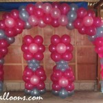 Flower Theme Entrance Arch & Balloon Columns at Dita, Pulangbato