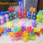 Rainbow Gift & Flower Centerpieces