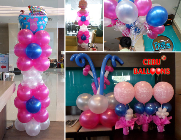 Girl's Christening Balloon Decor at Cafe Breeze in Bayfront