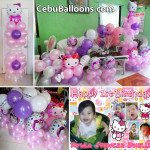 Hello Kitty Balloon Decors with Tarp & Party Host at Lower Hermag Village