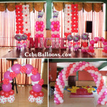 Hello Kitty Balloon Setup with Letter Standees at Hannah's Jakosalem