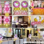 Hello Kitty (Pink, White, Yellow) Balloon Decoration at Sugbahan (Ground Floor)