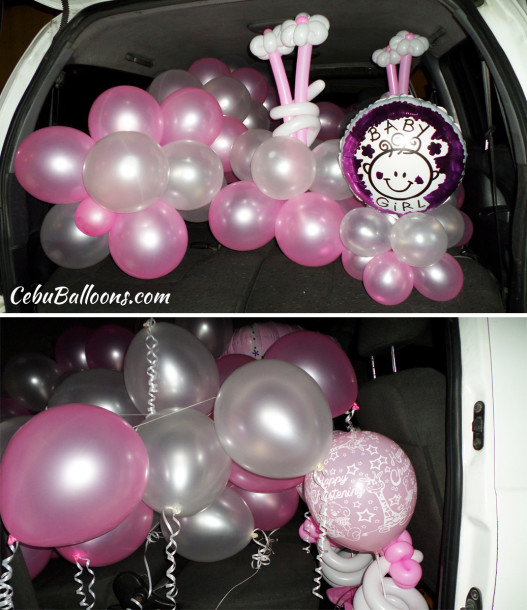 Late night delivery of Christening Balloons at Green Plains Subdivision in Banilad