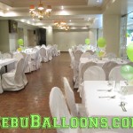 Light Green Balloon Centerpieces at Royal Concourse