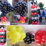 Mickey Mouse formed Cake Arch with other Balloon Decors for Dylan at Centro Mandaue City