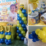 Minions Balloon Decoration with Mugs and Standee at Golden Meadows Subdivision