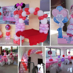 Minnie Mouse Balloon Decoration with Celebrant Standee and Tarp at Urban Deca Homes Clubhouse in Tipolo