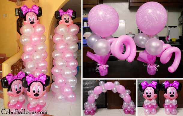Minnie Mouse Columns, Cake Arch & Centerpieces at Sta Lucia, Consolacion