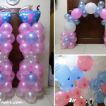 Pink, Light Blue, White Balloon Decors for Christening in Paknaan, Mandaue