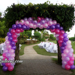 Pink & Violet Balloon Entrance Arch at Chateau de Busay