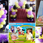 Purple, Yellow, Black Mickey Mouse Bunyag Package A