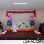 Rainbow Theme Balloon Setup for Venice's 1st Birthday at LEMCO