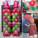 Strawberry Shortcake Balloon Pillars, Standee & Stick Balloons for Julia Capin