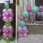 Tinkerbell Balloon Pillars and Cake Arch