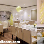 Yellow & White Flowers & Balloons for a Christening Party at Tsay Cheng Restaurant