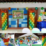 Safari theme decoration for a Double Celebration at San Pedro Calungsod Youth Center