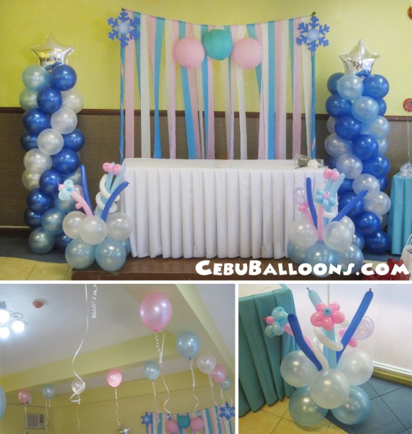 Blue & Pink Balloon Decors at Hannah's
