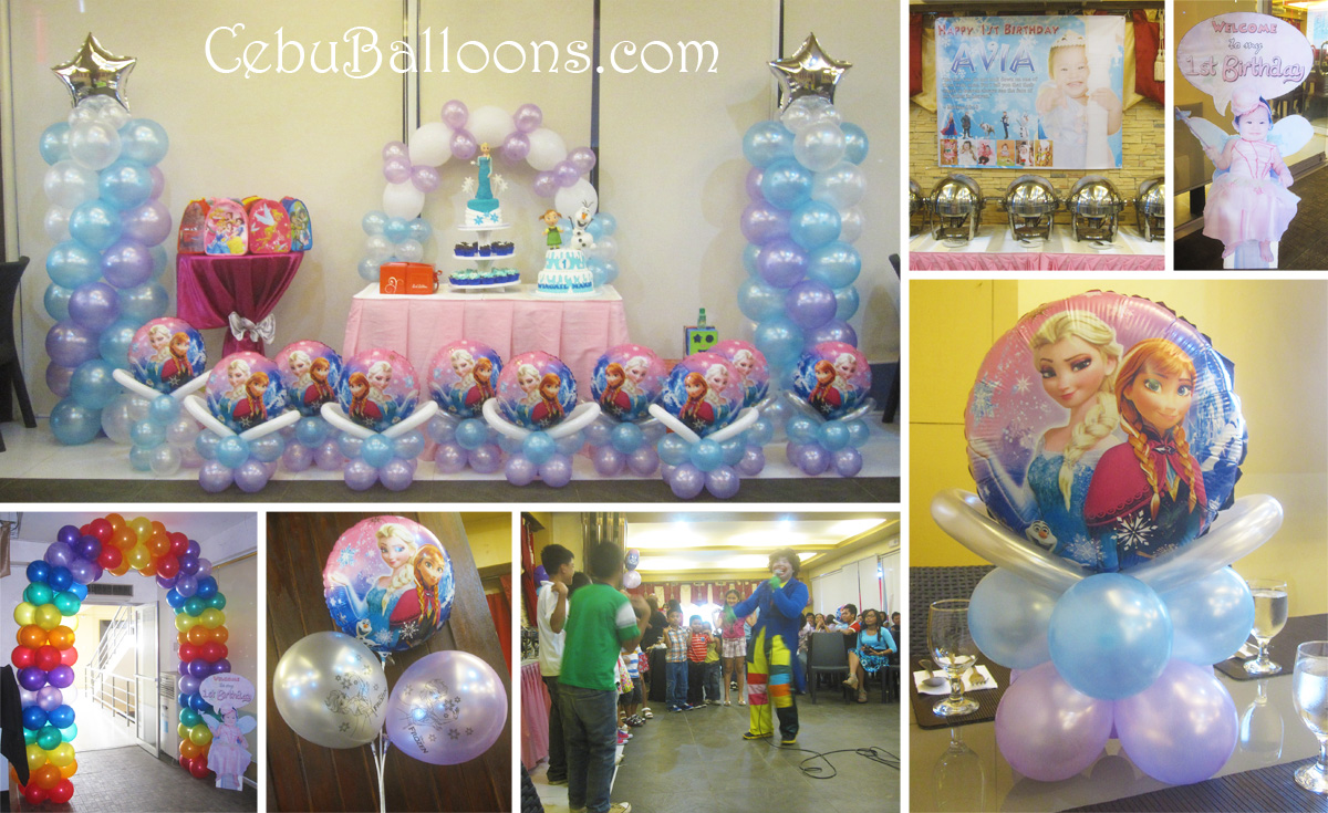 Disney Frozen Balloon Decoration Setup At Lakwatsa Resto Lounge