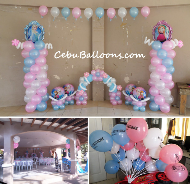 Elsa & Anna Balloon Decoration Package with Clown Host at Deca Homes 4 Bankal, Mactan