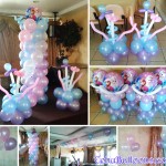 Frozen Theme Balloon Decoration for 1st Birthday at NS Royal Pensionne