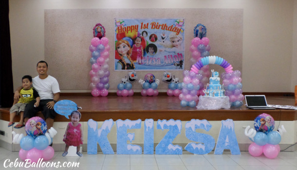 Walt Disney's Frozen Theme Balloon Setup at Mormon's Church in Punta Princesa