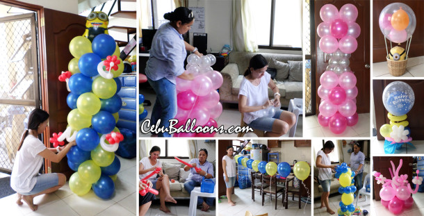 Balloon Decor Training for Consuelo and Malou of Lapulapu (Feb 12 2015)