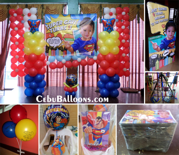 Superman Decoration & Party Package for Gavi's 1st Birthday at Hannahs Party Place