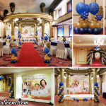 Beautiful Blue & Gold Balloon Decoration at Waterfront Hotel Lahug