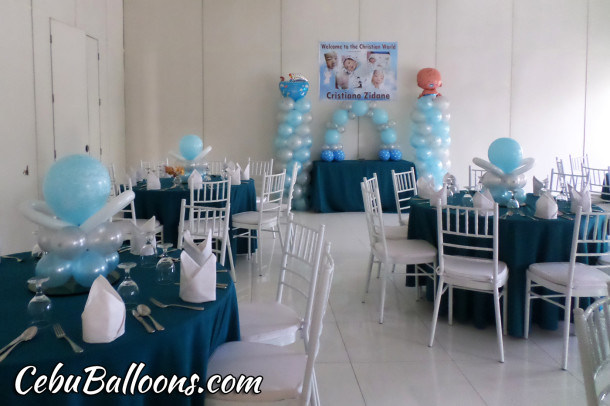Balloon Decors for a Boy Christening at Cafe Laguna
